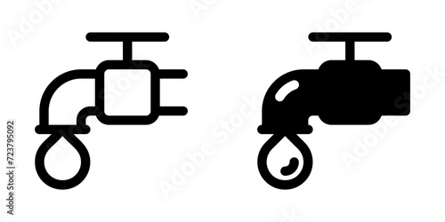 Editable tap water, faucet vector icon. Property, real estate, construction, mortgage, interiors. Part of a big icon set family. Perfect for web and app interfaces, presentations, infographics, etc
