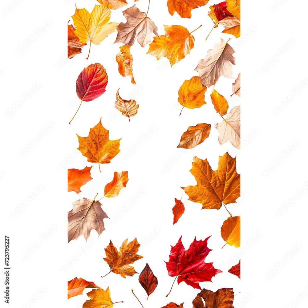 Fototapeta premium Leaves on White Background