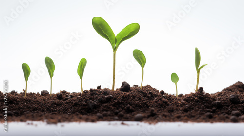 Seeds sprouting in soil
