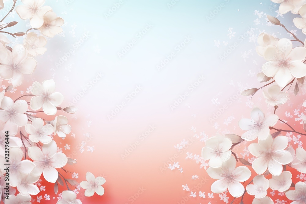 Spring background in cherry blossom with space for text. Vector illustration for March 8th, birthday.