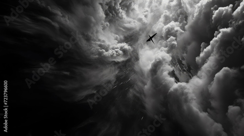 Abstract elements and black and white landscape background