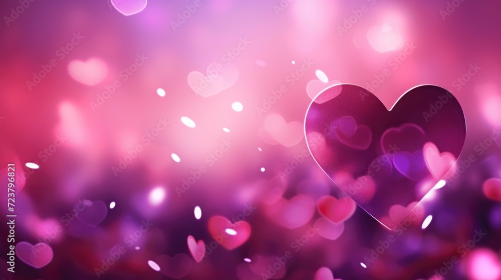 A heart-shaped object is prominently displayed on a blurry background. This image can be used to convey love, romance, or affection. Perfect for Valentine's Day promotions or wedding-related designs