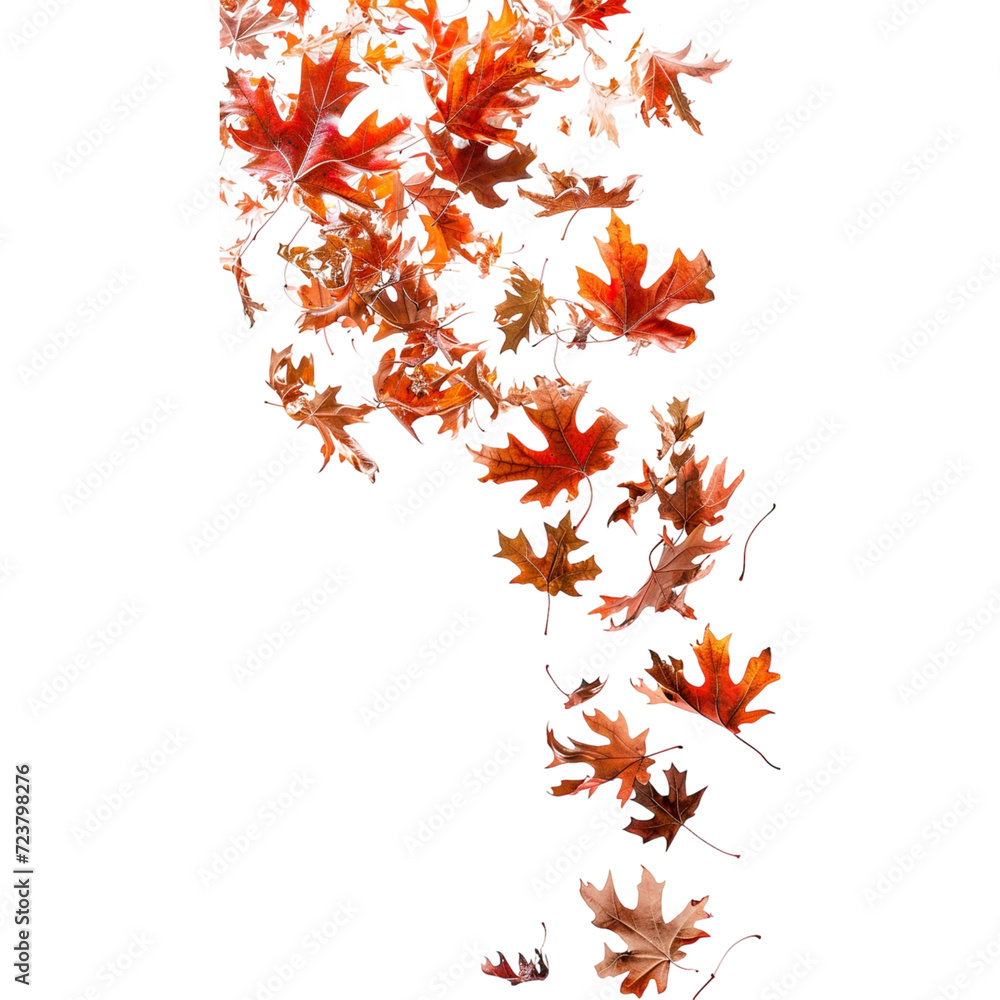 Colorful Autumn Leaves Fluttering in the Air Colorful Autumn Leaves Fluttering in the Air