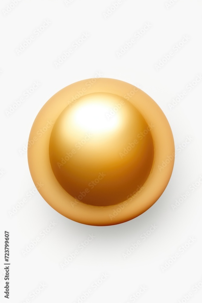 A golden egg resting on a plain white background. Perfect for Easter or treasure hunt concepts