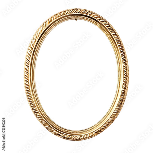 Gold Ring on White Background