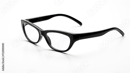 Side view of glasses Isolated on white background