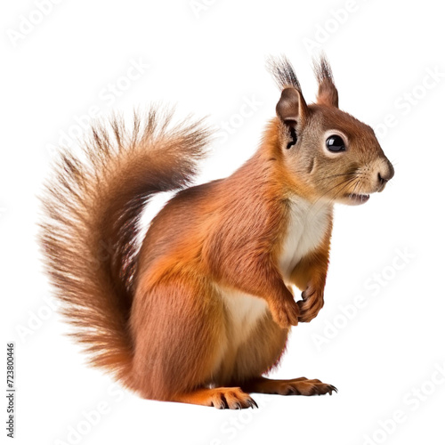 Red Squirrel Standing on Hind Legs