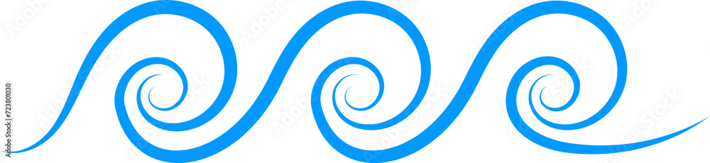 Waves vector design. Water wave icon. Wavy lines isolated. Waves vector design. Water wave icon. Wavy lines isolated.
