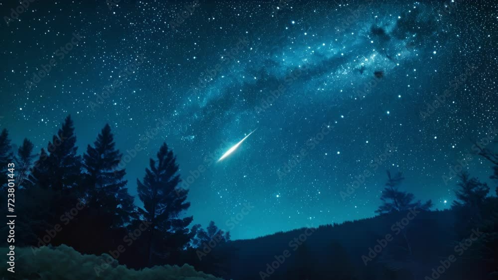 A shooting star streaking across the canvas of the dark sky, igniting a sense of hope and possibility. A shooting star streaking across the canvas of the dark sky, igniting a sense of hope and possibility.