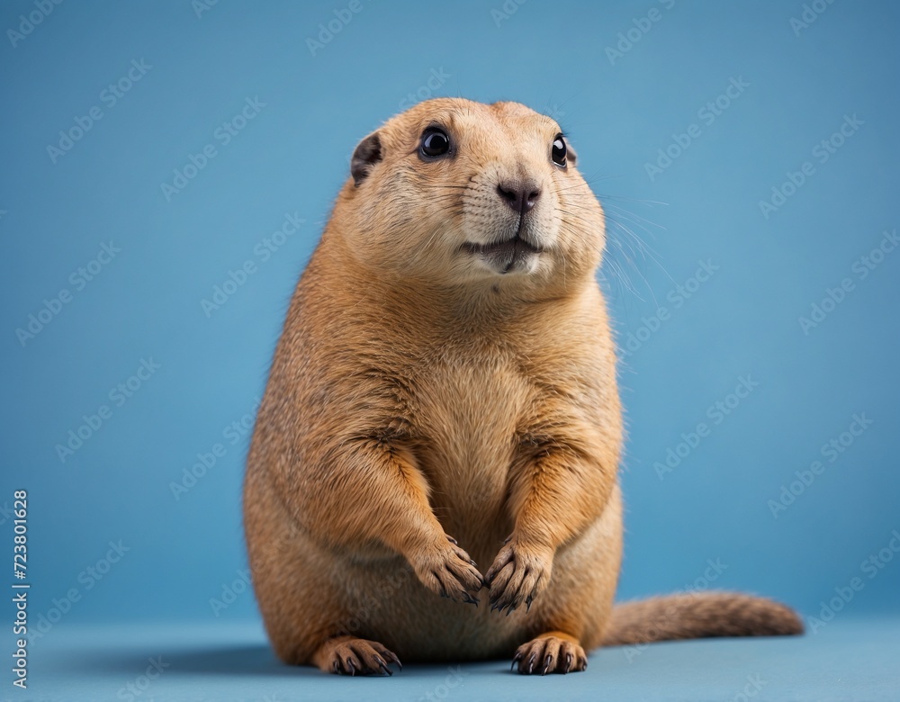 Utah Prairie Dog Isolated on blue pastel background Utah Prairie Dog Isolated on blue pastel background