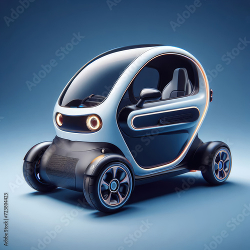 Modern design mini car of the future photo