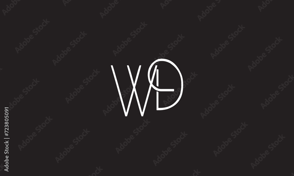 WD, DW, W, D Abstract Letters Logo Monogram WD, DW, W, D Abstract Letters Logo Monogram