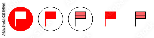 Flag icon set illustration. Gps location pin map. Location marker symbol.