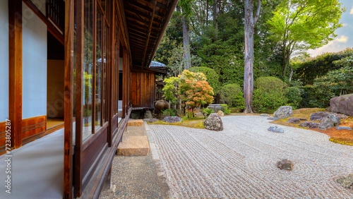 Japanese Garden at Shinnyodo temple in Kyoto, Japan