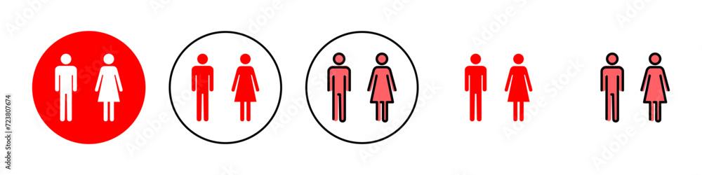 Man and woman icon set illustration. male and female sign and symbol. Girls and boys Man and woman icon set illustration. male and female sign and symbol. Girls and boys