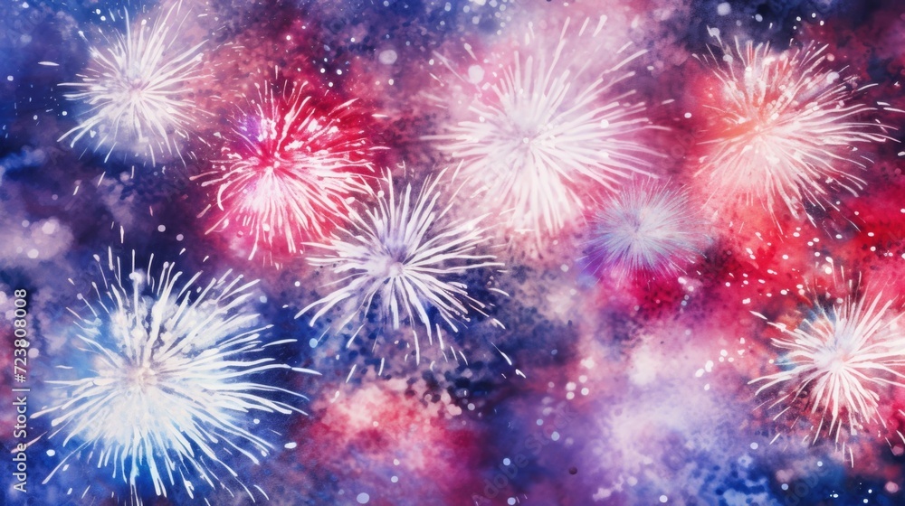 Colorful fireworks lighting up the night sky. Perfect for celebrations and festive occasions