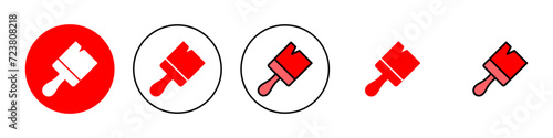 Paint icon set illustration. paint brush sign and symbol. paint roller icon vector
