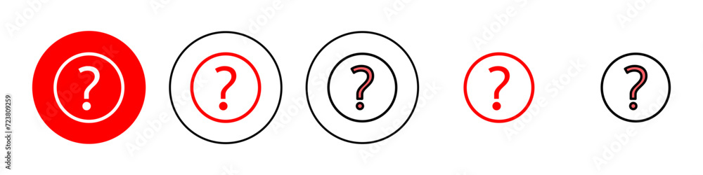 Question icon set illustration. question mark sign and symbol Question icon set illustration. question mark sign and symbol