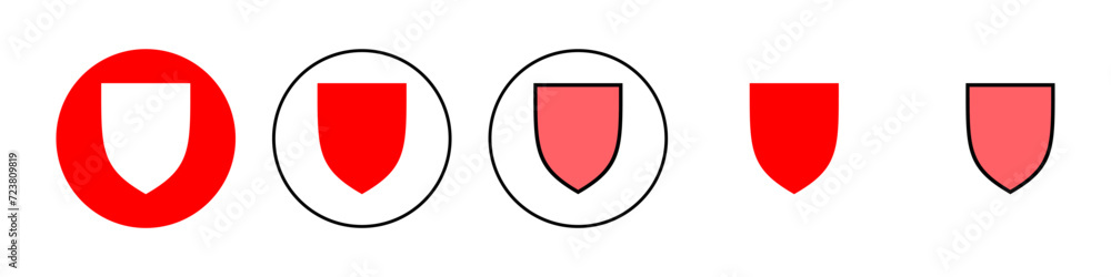 Shield icon set illustration. Protection icon. Security sign and symbol Shield icon set illustration. Protection icon. Security sign and symbol
