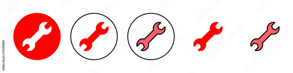 Wrench icon set illustration. repair icon. tools sign and symbol Wrench icon set illustration. repair icon. tools sign and symbol