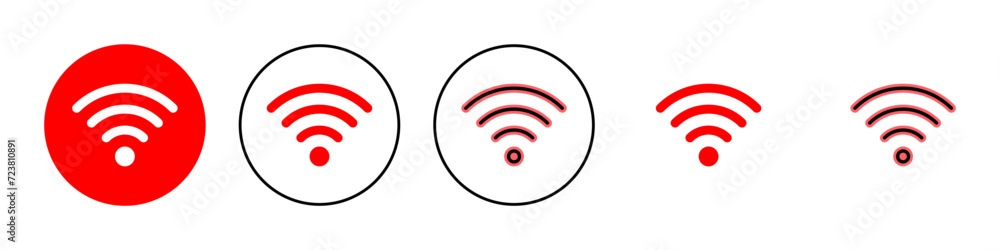 Wifi icon set illustration. signal sign and symbol. Wireless icon Wifi icon set illustration. signal sign and symbol. Wireless icon