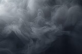 Smoke captured in a close-up shot on a black background. Versatile image suitable for various projects