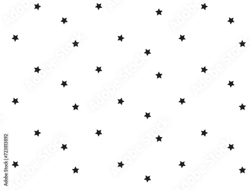 Stars pattern black and white simple background. Festive pattern with black stars. Night sky background. Kids texture  nursery prints  textile  wrapping paper. Perfect for baby shower or print design