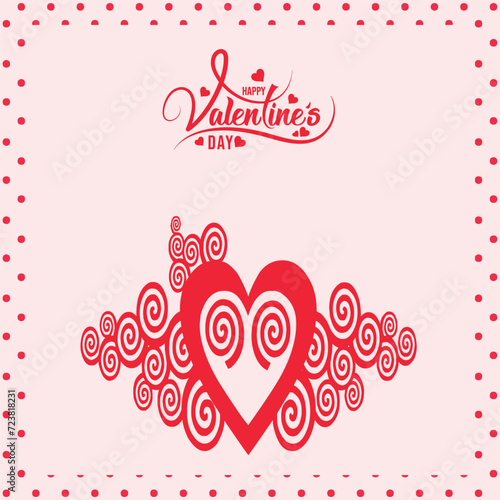 hand drawn heart illustration. Symbol of love. Design elements for Valentine's Day card. Vector hearts. Vector illustration