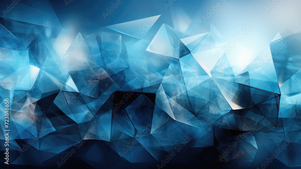 Abstract blue background with low poly shapes. toned image Stock ...