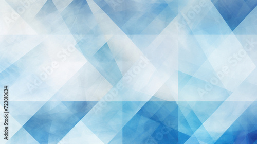 Blue and white abstract background with a triangular pattern in the center .