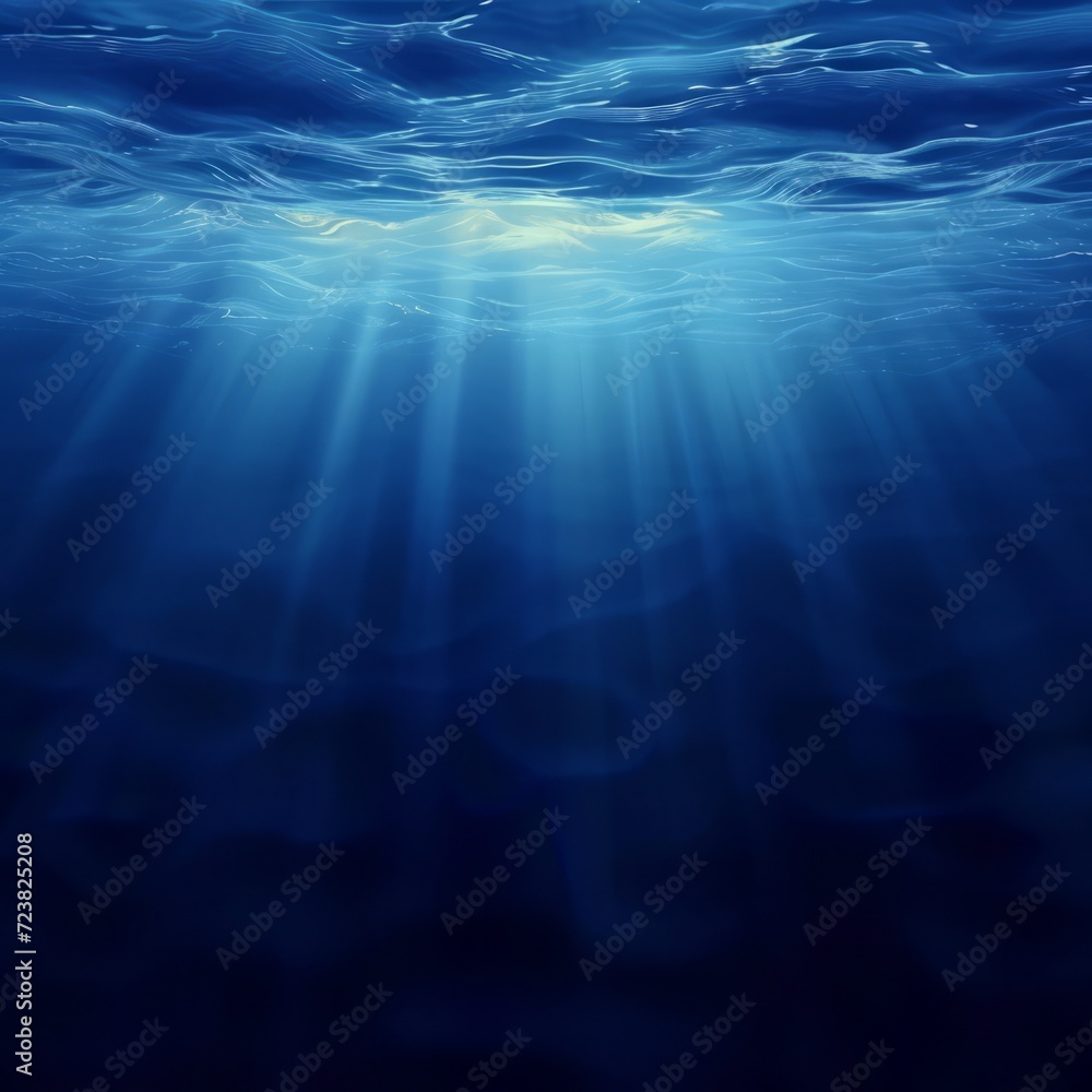 Obraz premium Underwater Ocean Sunlight Background