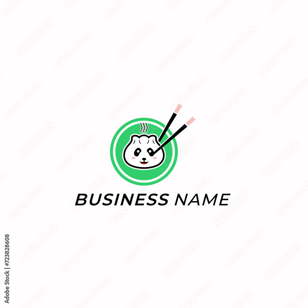 design logo cute panda dumpling design logo cute panda dumpling