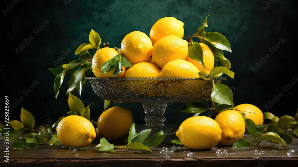 Photo of fresh juicy lemon