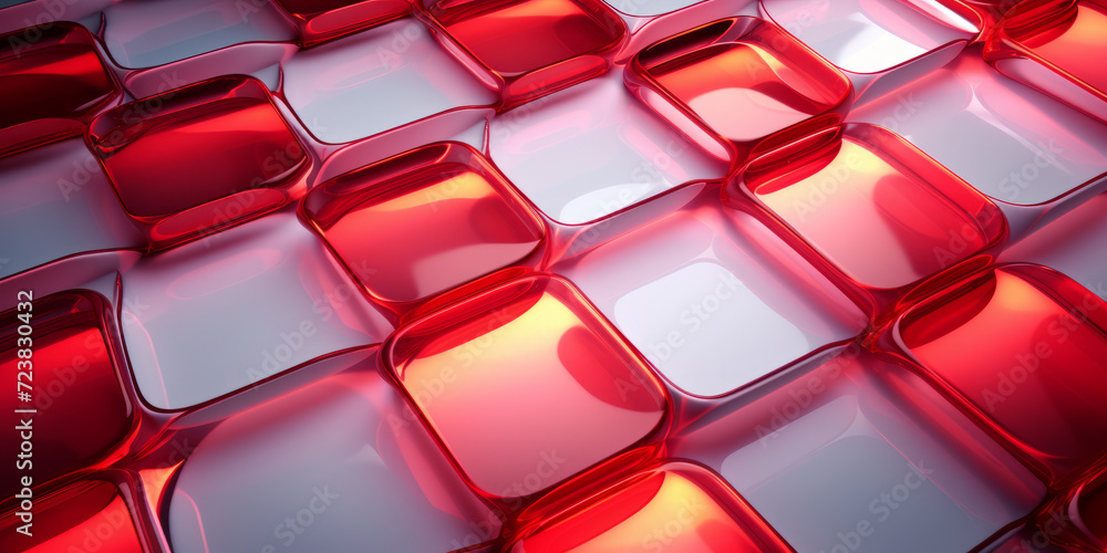 Abstract background of red and white cubes. Abstract background of red and white cubes.