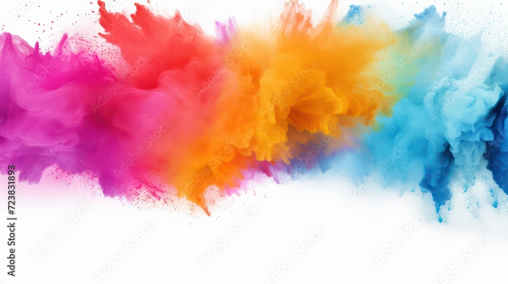colorful watercolor on a white background