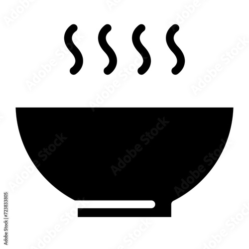 hot soup in bowl icon