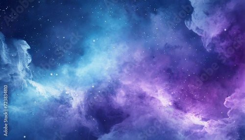 nebula galaxy background with purple blue outer space banner 