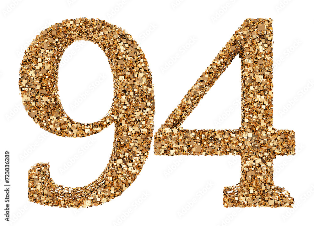 94 number gold glitter 94 number gold glitter
