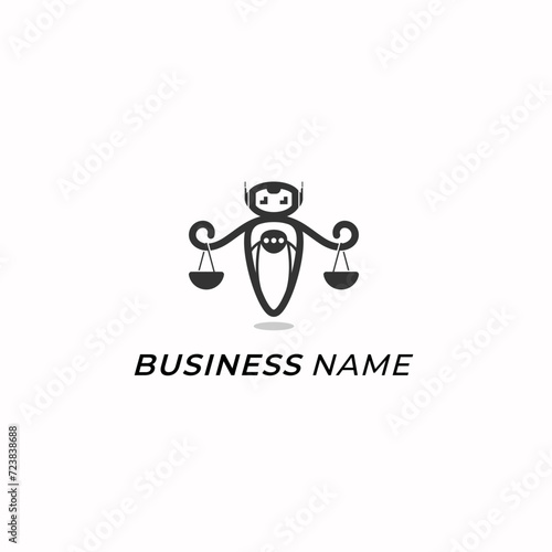 design logo icon robot lawyer