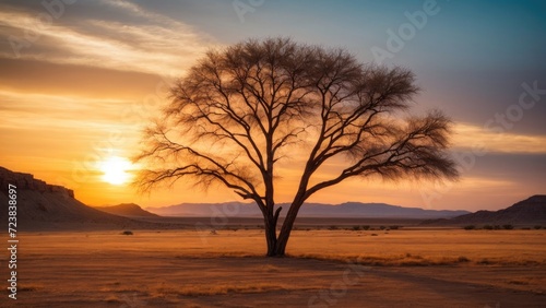 sunrise in the desert