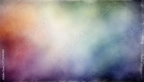 colorful background in soft shades of blue purple green yellow pink red orange and white with light center and dark border with faint vintage distressed texture