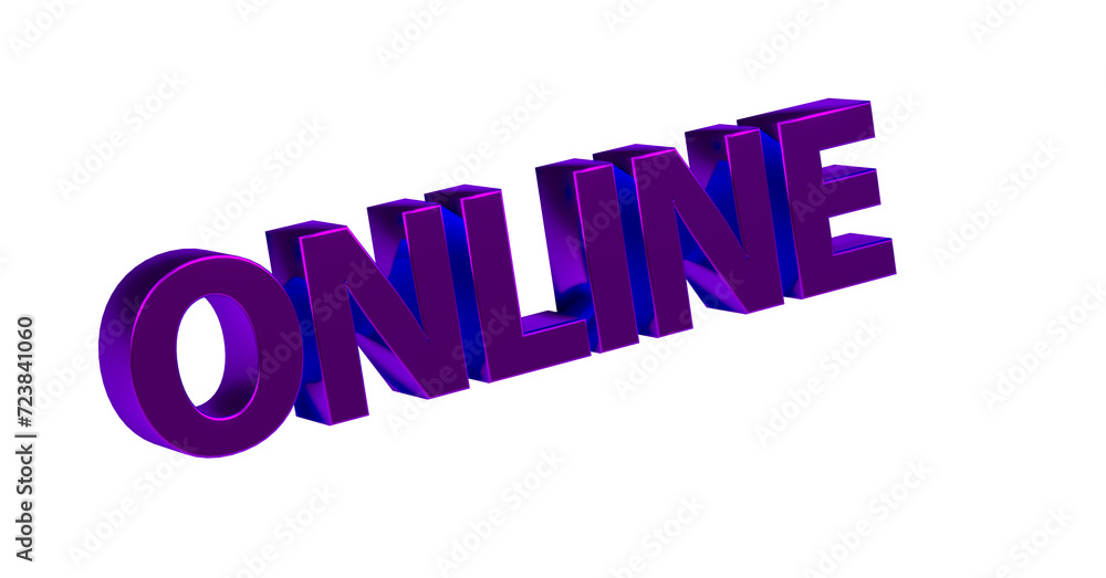 Online - violette plakative 3D-Schrift, Internet, soziale Medien, Einkauf, Suchbegriffe, Ranking, Suchmaschine, Website, Internet, eCommerce, Social Media, Marketing, Kommunikation, Gamining Online - violette plakative 3D-Schrift, Internet, soziale Medien, Einkauf, Suchbegriffe, Ranking, Suchmaschine, Website, Internet, eCommerce, Social Media, Marketing, Kommunikation, Gamining