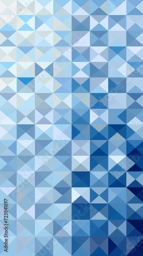 Blue and white triangle mosaic background