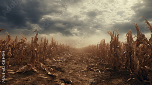 Dead cornfield