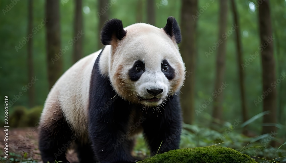 giant panda in the forest