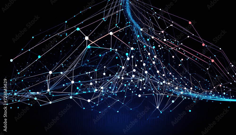 Obraz premium digital data stream. cyberbit data flow. generated by AI