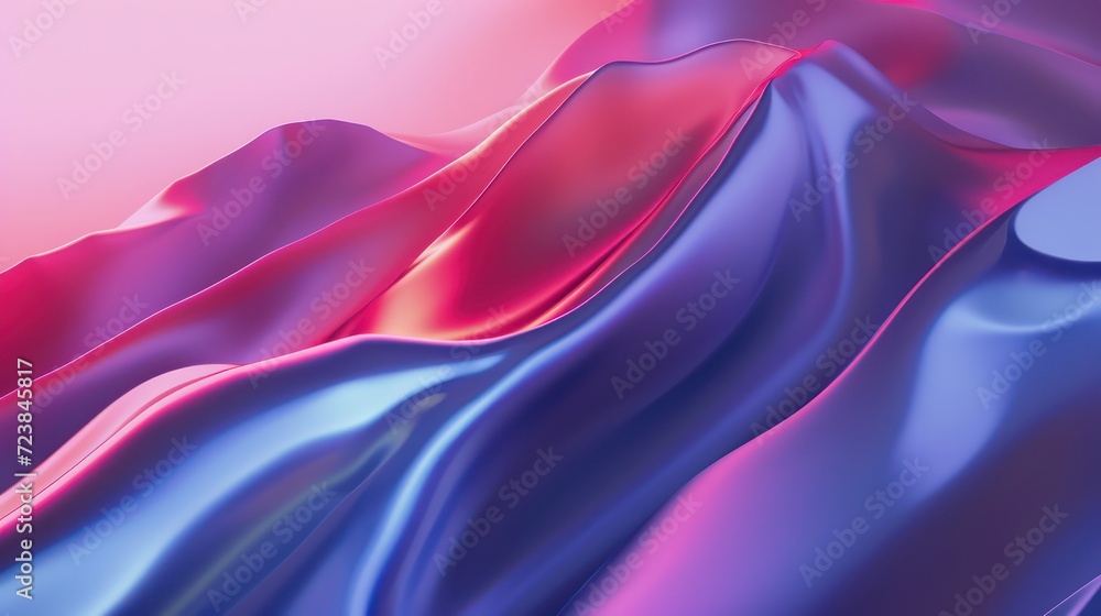 Obraz premium Blue ultraviolet liquid waves abstract background. Generative AI