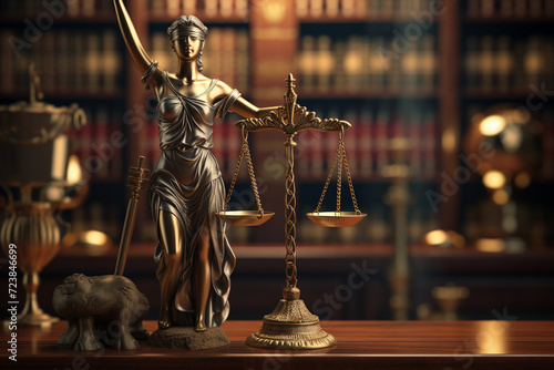 scales of justice and law