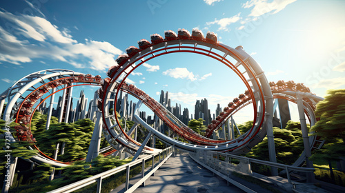 Looping Roller Coaster background