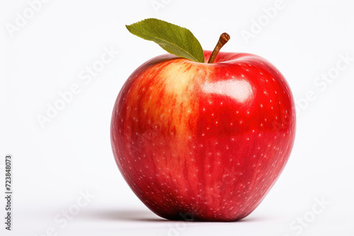 Single apple isolated white background